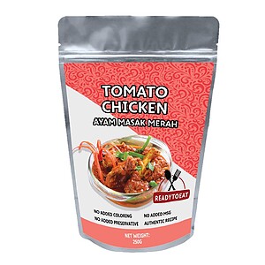 Tomato Chicken 250g add-on with rice, tea bag and freeze dried vegetables