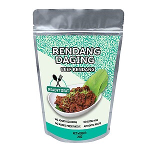 Chicken Rendang 250g add-on with rice, tea bag and freeze dried vegetables