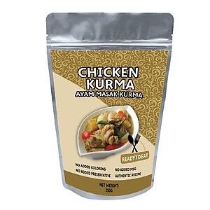Chicken Kurma 250g add-on with rice, tea bag and freeze dried vegetables